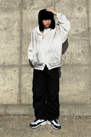 MUSINSA | VARZAR VA Stud Buckle Fur Trooper Hat Black