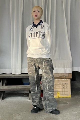 MUSINSA公式 | SCULPTOR Lace Double Knee Pants Camouflage