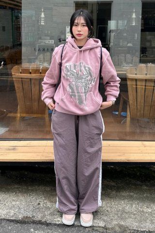 MUSINSA | SUPERSUB Crushed Punk Pigment Hoodie - Khaki
