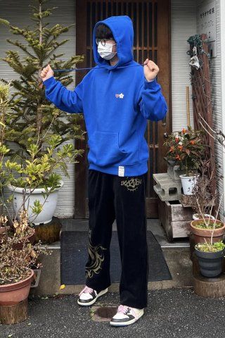 【GRAVER】22FW★ Flower Bear Embroidery Smile Hoodie MUSINSA | GRAVER [UNISEX] Small Flower Bear Face Embroidered