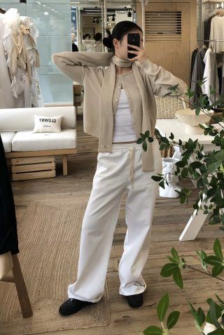 【glowny】G CLASSIC COTTON TWILL PANTS MUSINSA | GLOWNY G CLASSIC COTTON TWILL PANTS (WHITE)