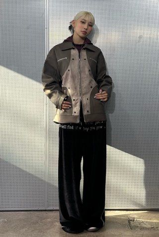 MUSINSA | LUV IS TRUE NM LEATHER JACKET(BROWN)
