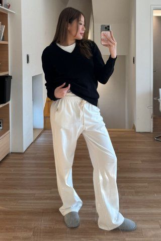 ☆韓国の人気☆【GLOWNY】☆G CLASSIC SOFT TE.E☆ G CLASSIC SOFT PANTS (BLACK) - GLOWNY