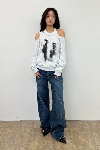 【NACHE】24ss WAVY SEAM LINE DENIM PANTS (UNISEX) MUSINSA | NACHE WAVY SEAM LINE DENIM PANTS (UNISEX) DARK BLUE