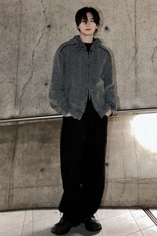 らんくん着用 lmood Peace Dyed Hoodie 44