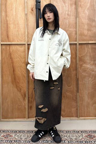 MUSINSA | 1993STUDIO Record Button Coach Jacket_Khaki