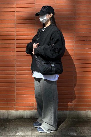 ジャケット・アウター MAISON MINED LINK EYELET STRAP MA-1 MUSINSA公式 | MAISON MINED LINK EYELET STRAP MA-1 BLACK