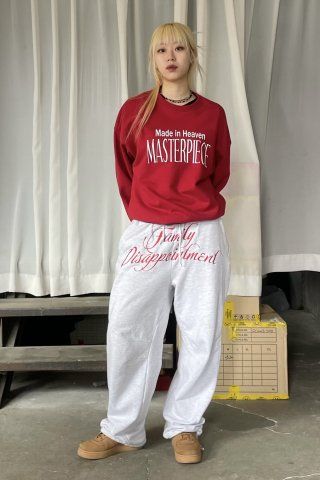 MUSINSA | SCULPTOR Bad Seed Sweatpants White Melange
