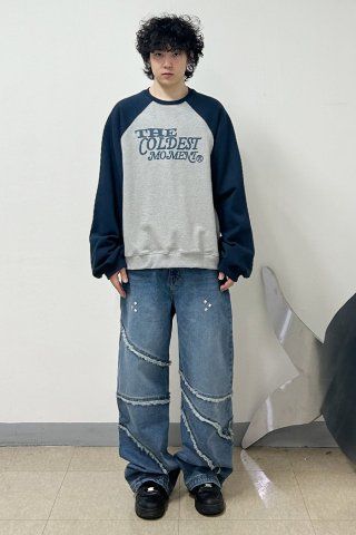 パンツ THE COLDEST MOMENT TCM cut out denim pants blue MUSINSA公式 | THE COLDEST MOMENT TCM cut out denim pants (blue)