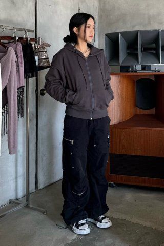 MUSINSA | SCULPTOR Acid Peel Bow Hoodie Purple