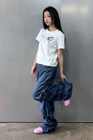 ◆24SS LARTIGENT L9 RIBBON EYELET POINT パンツ/2色◆ MUSINSA | LARTIGENT L9 RIBBON EYELET POINT PANTS(BLACK)