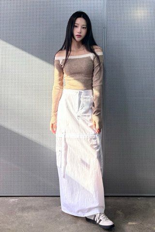 LARTIGENT☆L9 2-WAY NYLON LONG SKIRT MUSINSA | LARTIGENT L9 2-WAY NYLON LONG SKIRT(BLACK)