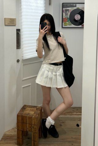スカート GLOWNY GIRLFRIEND PLEATED MINI SKIRT NAVY GY24ASK001NA MUSINSA | GLOWNY GIRLFRIEND PLEATED MINI SKIRT (NAVY)