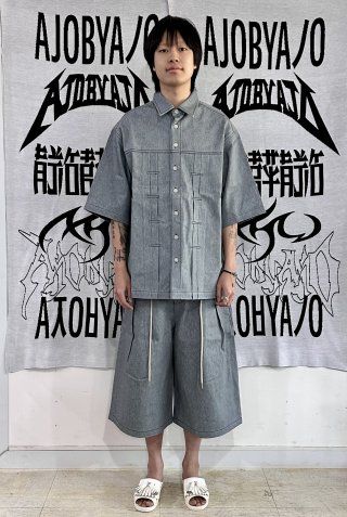 MUSINSA | AJOBYAJO Recycled Denim Trucker Shirt [NAVY]