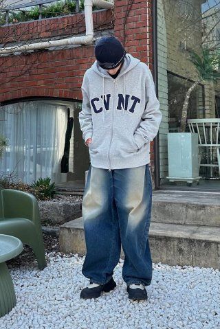MUSINSA | COVERNAT CVNT Overfit Hoodie Zip-up Black