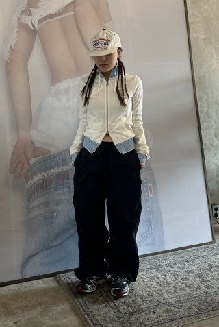 MUSINSA | SCULPTOR Heavenly Gingham Track Jacket White