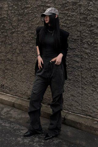MUSINSA | NOT4NERD Shirring Wide Leg Denim Pants - Deep Blue