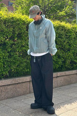 MUSINSA公式 | NOMANUAL AETHER NYLON JACKET - BLACK
