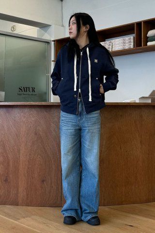 MUSINSA | SATUR (W) Lane mid-rise straight denim pants Light