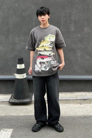 【YESEYESEE】Y.E.S FISHES TEE / DARK GREY MUSINSA | YESEYESEE Y.E.S Fishes Tee Dark Grey