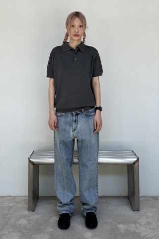MUSINSA公式 | COOR All brush denim pants (light blue)