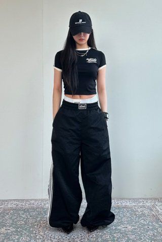 MUSINSA | BADBLOOD Billy SS Track Pants - Black