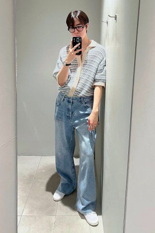 MUSINSA | INSILENCE Stained Painting Denim Pants BLUE