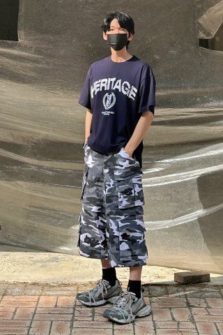 ★DNSR★ Heritage Half Sleeve Charcoal MUSINSA公式 | DNSR Heritage Half Sleeve Charcoal