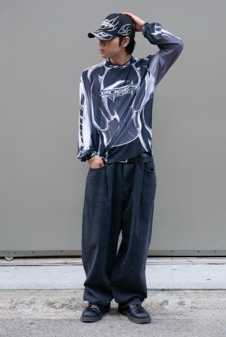 人気 ☆LORES☆ GUCCIMAZE MOTOCROSS JERSEY MUSINSA | LORES Guccimaze Motocross Jersey - Blue