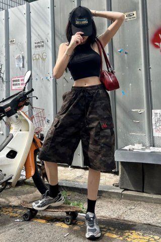 MUSINSA | MUCENT Camo Cargo Pants Military Poly Nylon