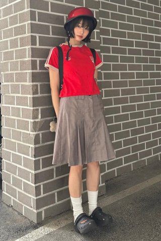 ★AEAE★ ATHLETE STRIPE HALF TSHIRTS MELANGE GREY AE45SWTS00 ☆AEAE☆ ATHLETE STRIPE HALF TSHIRTS MELANGE GREY AE45SWTS00