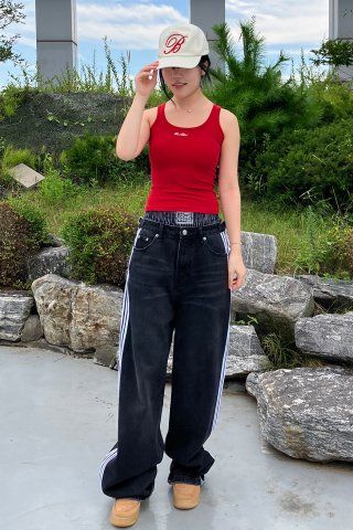 ★BADBLOOD★ Billy Track Jeans Exhaust Fit Blue Badblood Billy Track Jeans Baggy Fit - Blue – BBGSHOPHK