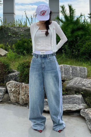 ◆BADBLOOD◆ Billy Track Jeans Exhaust Fit Blue w-jeans24-00 Badblood Billy Track Jeans Baggy Fit - Blue – BBGSHOPHK