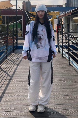 MUSINSA | WAI KEI Maltese Cloud Mesh Jersey Long Sleeve T
