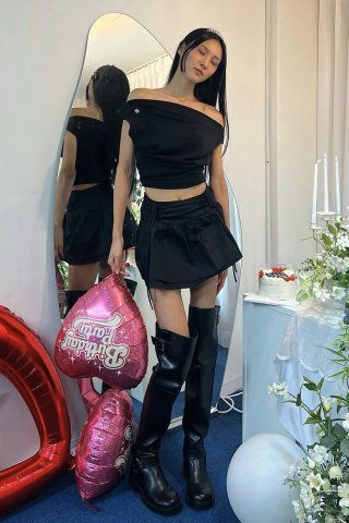 【ROSEFRANTZ】DRAPE OFF SHOULDER SLEEVELESS MUSINSA | ROSÉ FRANTZ Drape Off Shoulder Sleeveless [White]