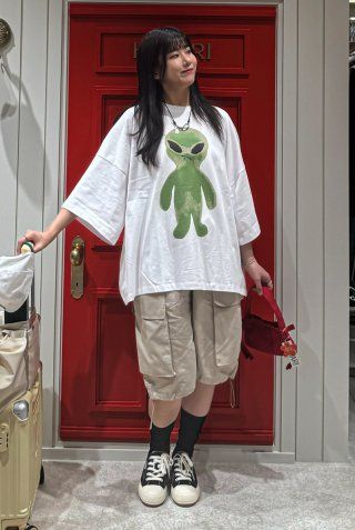 MUSINSA公式 | HOODHOOD Alien Graphic Oversized fit Short