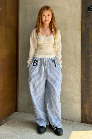 ★SCULPTOR★ Woke Up Like This PJ Pants Blue Stripe SC24S407 MUSINSA | SCULPTOR Woke Up Like This PJ Pants Blue Stripe