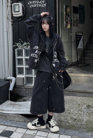 MUSINSA | NOMANUAL OVERDYED DFL HOODED ZIP-UP - WASHED BLACK