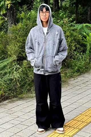 アウターその他 XTONZ XTT065 Carpenter damage two-way hood zip-up VINTAGE PI MUSINSA | XTONZ XTT065 Carpenter Damage Two-Way Hood Zip-Up