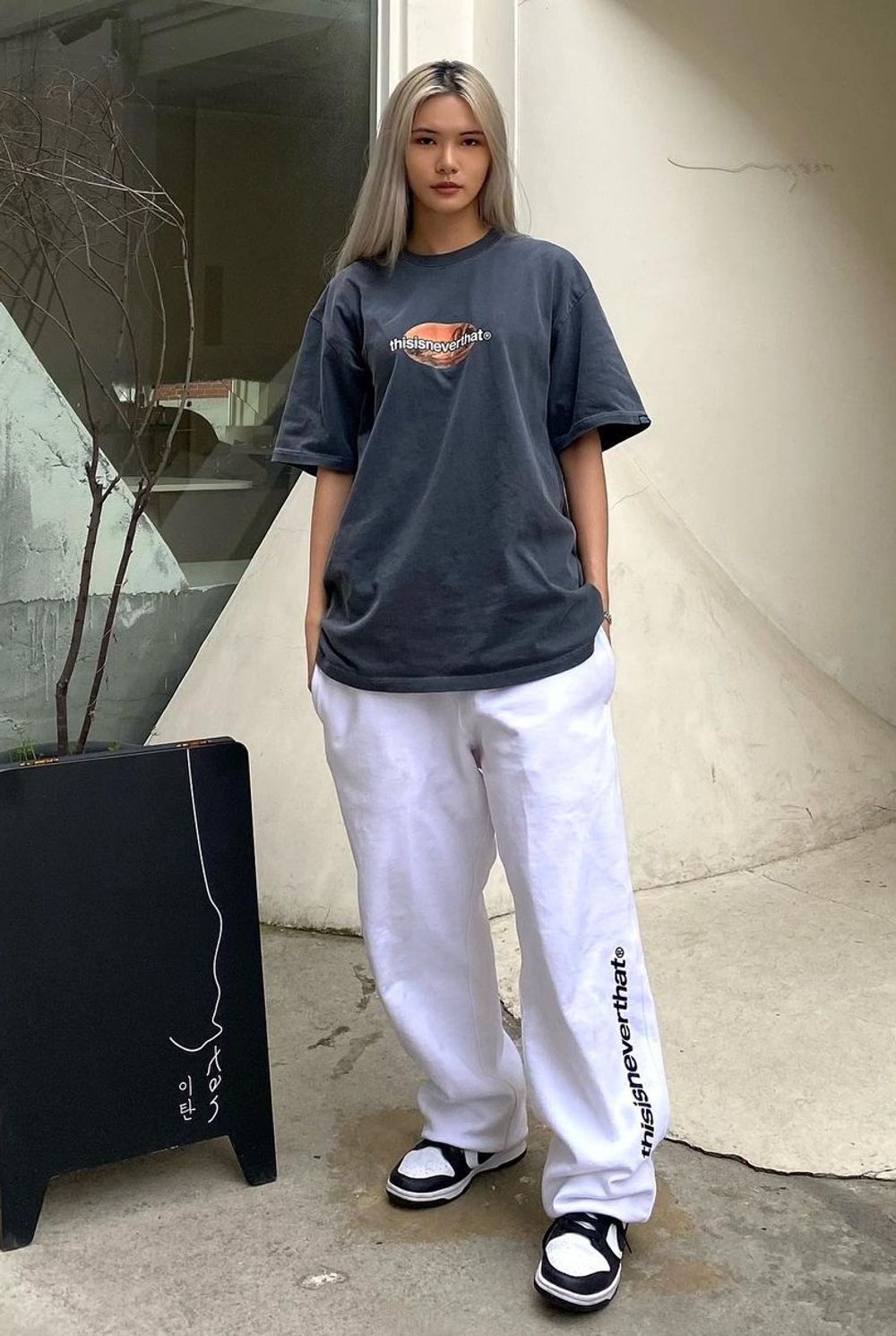Overdyed Mars Tee CHARCOAL / size L