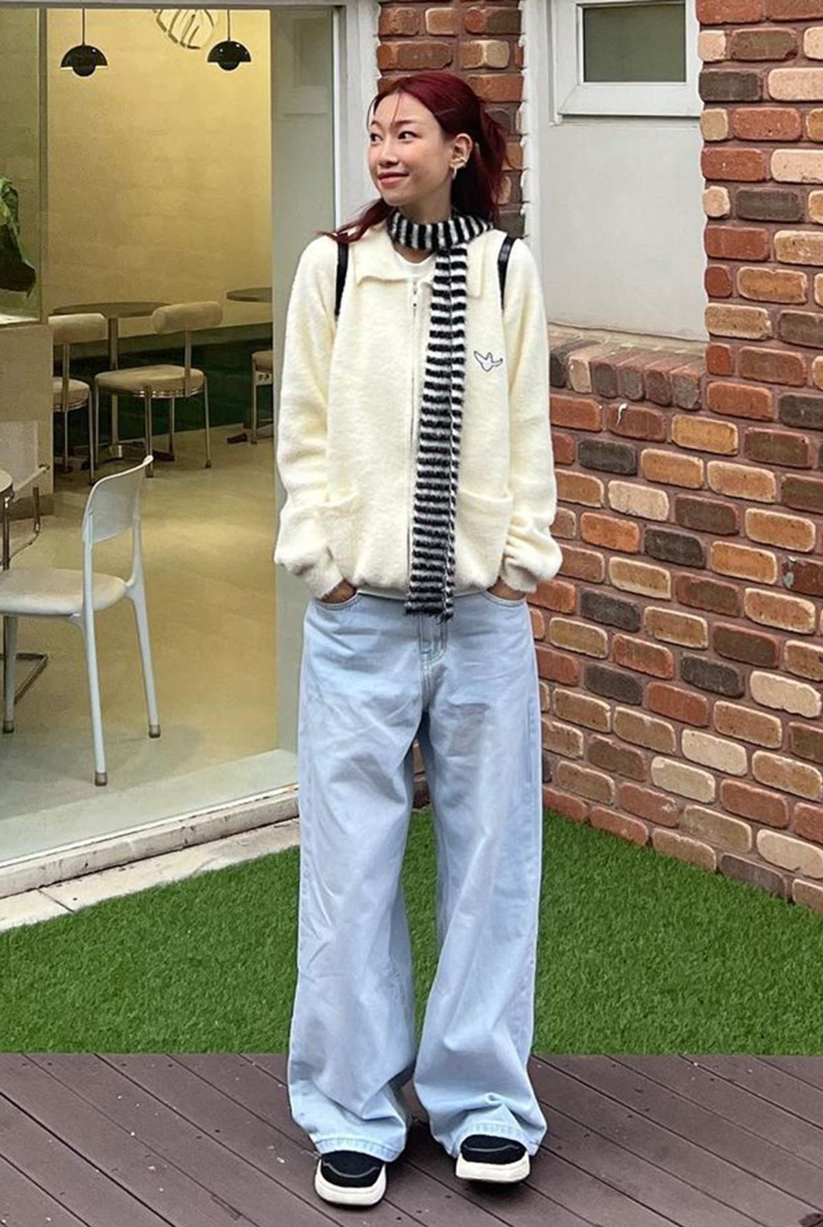 마크곤잘레스(MARK GONZALES) ANGEL WAPPEN SHAGGY POLO KNIT... 무신사 마크곤잘레스(MARK GONZALES)  ANGEL WAPPEN SHAGGY POLO KNIT... 