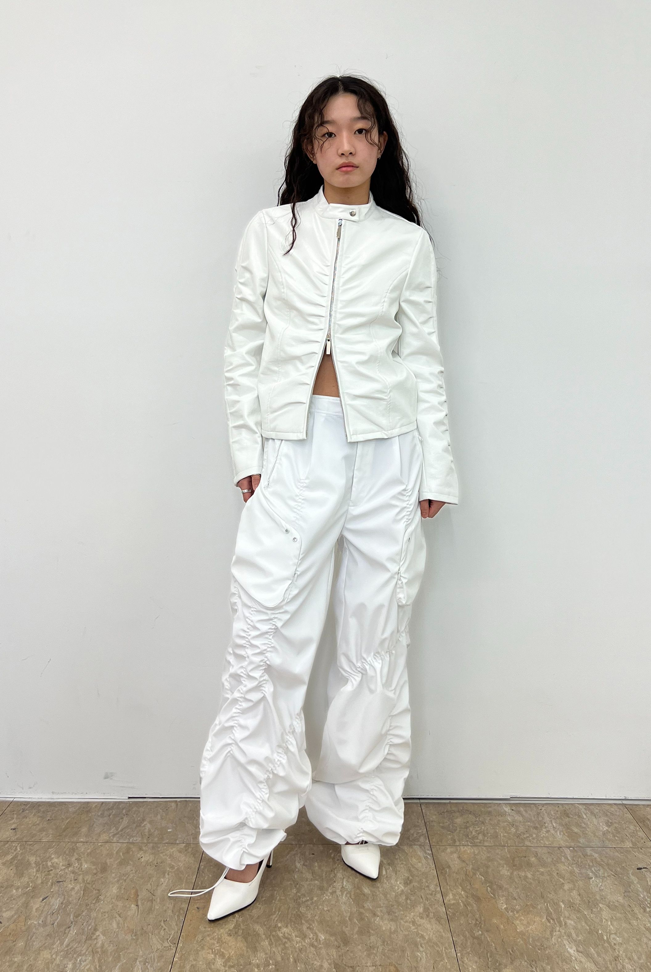 나체(NACHE) SMOCKING CONVEX PANTS (UNISEX) WHITE - 사이즈 & 후기