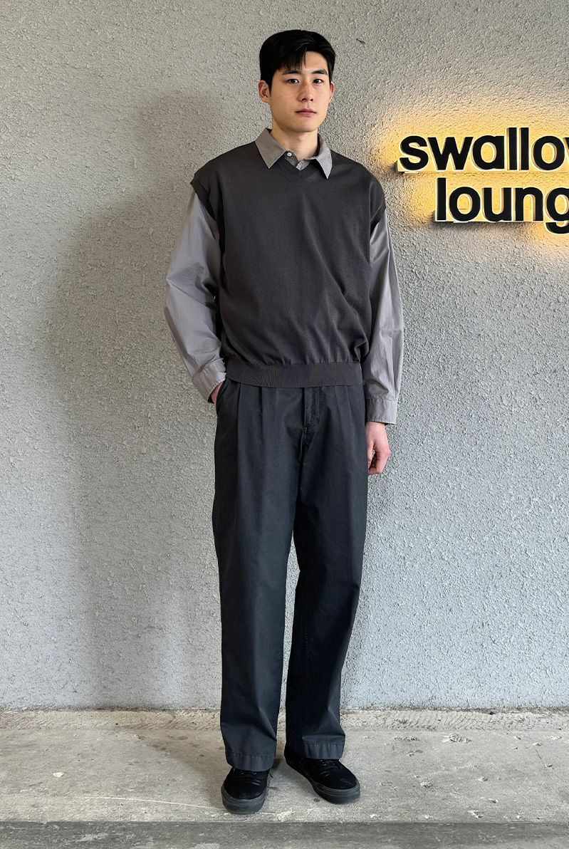 パンツ ANOTHER OFFICE Santiago Garment Pants MUSINSA | ANOTHER OFFICE [SS] Santiago Slacks Standard (Black)