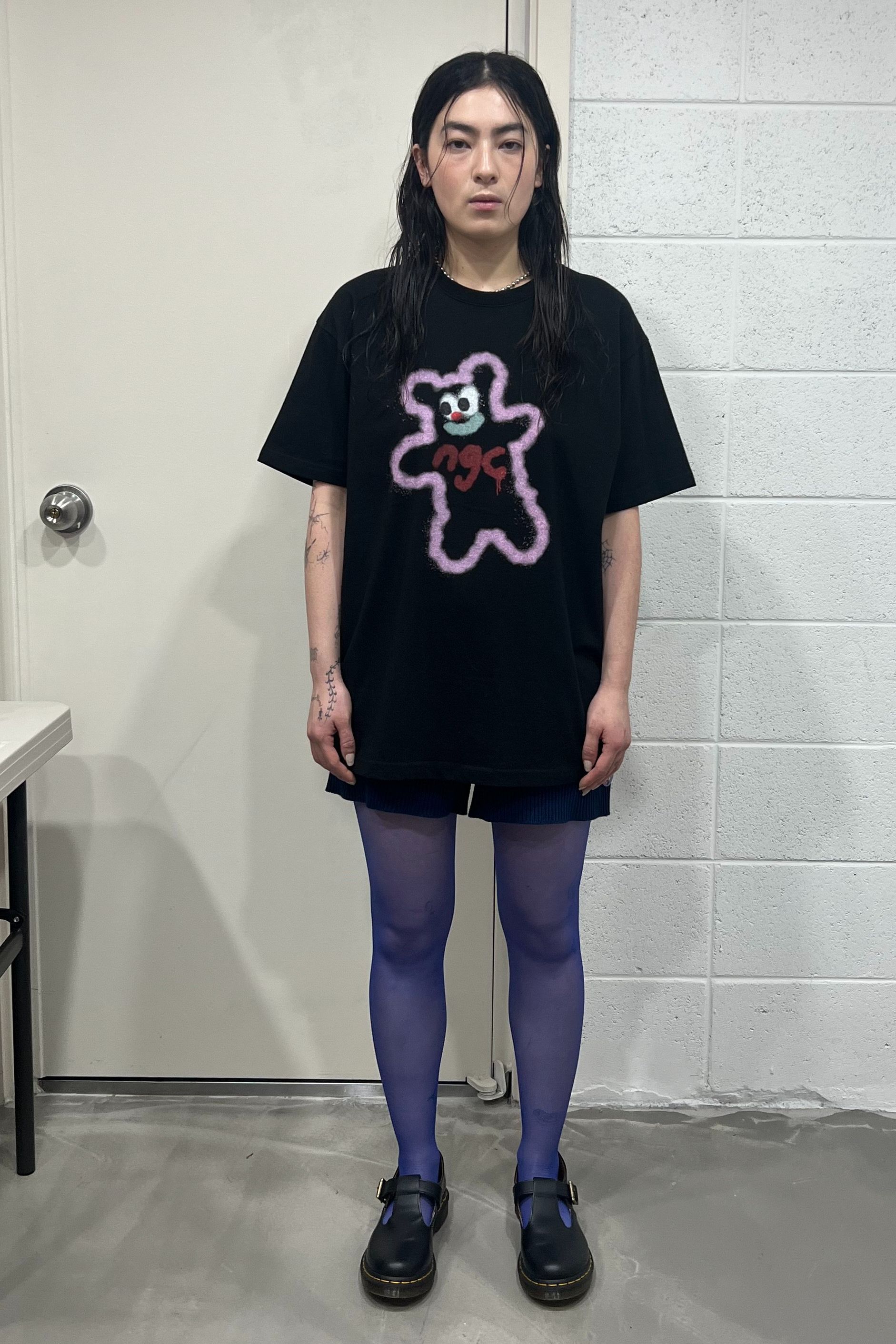 나이스고스트클럽(NICEGHOSTCLUB) SPRAY PRINT TEE_BLACK