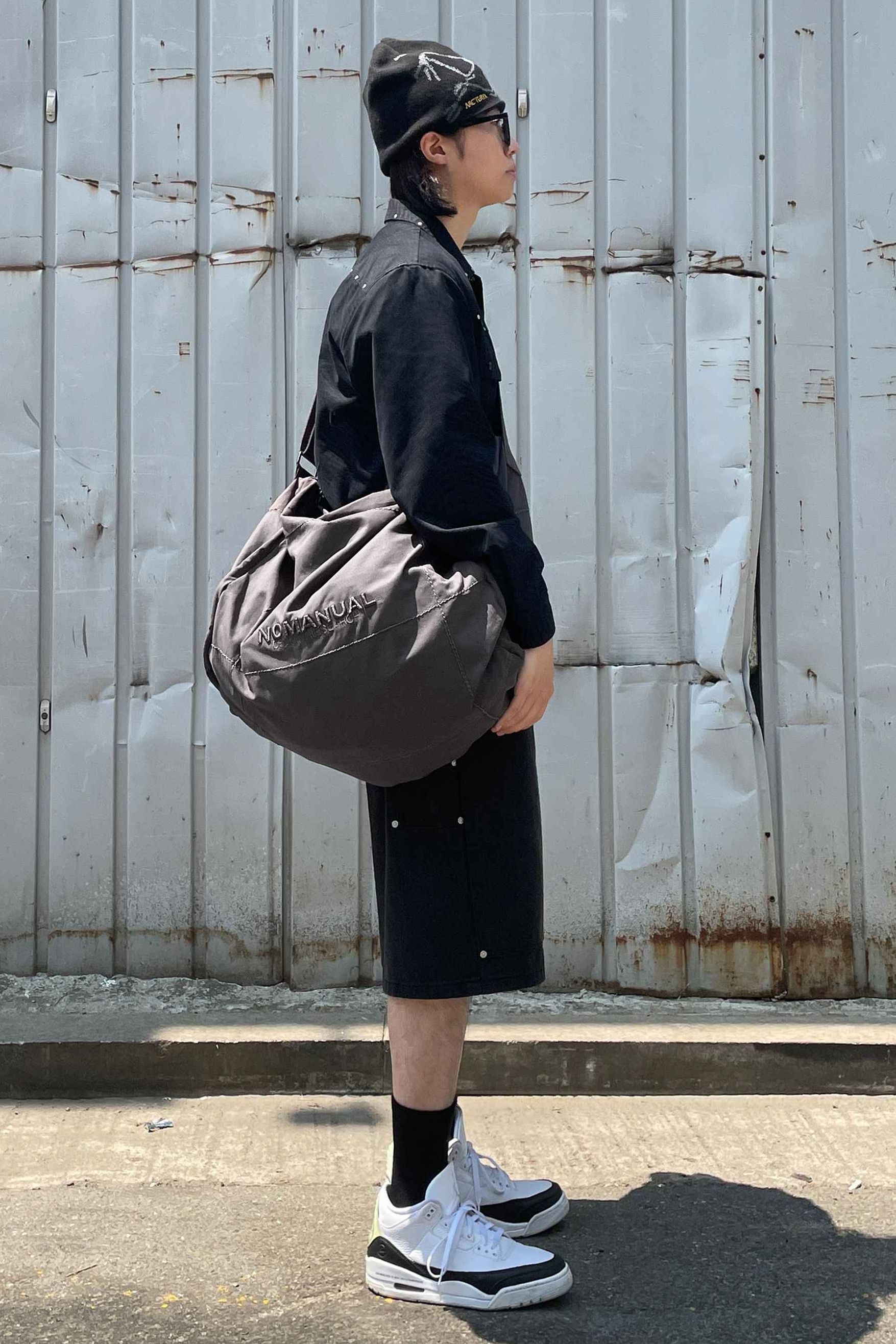 노매뉴얼(NOMANUAL) VAGUS DUFFLE BAG - CHARCOAL - 사이즈