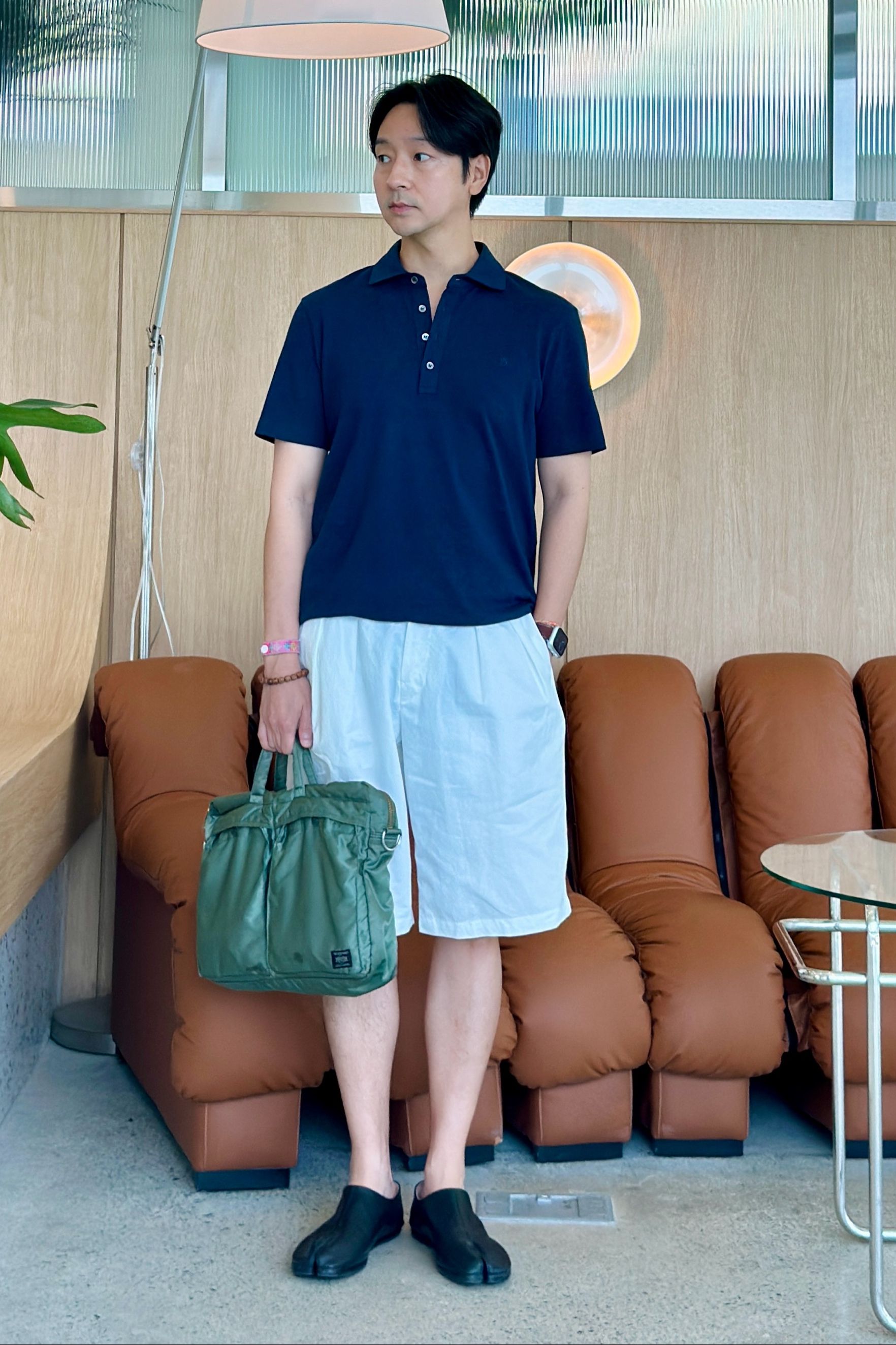 トップス NAO NANO universe｜スタンドバイカラータックブラウス 半袖