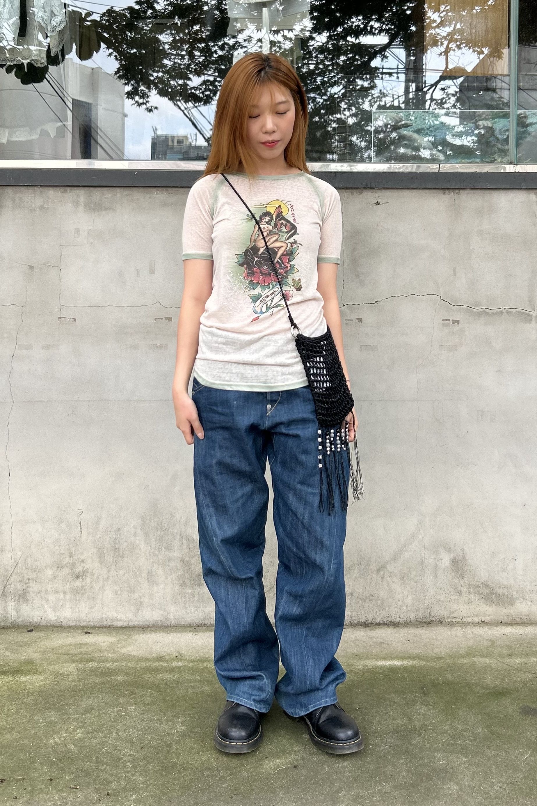 스컬프터(SCULPTOR) [Sculptor X Ed Hardy] Brush Raglan Tee Raw