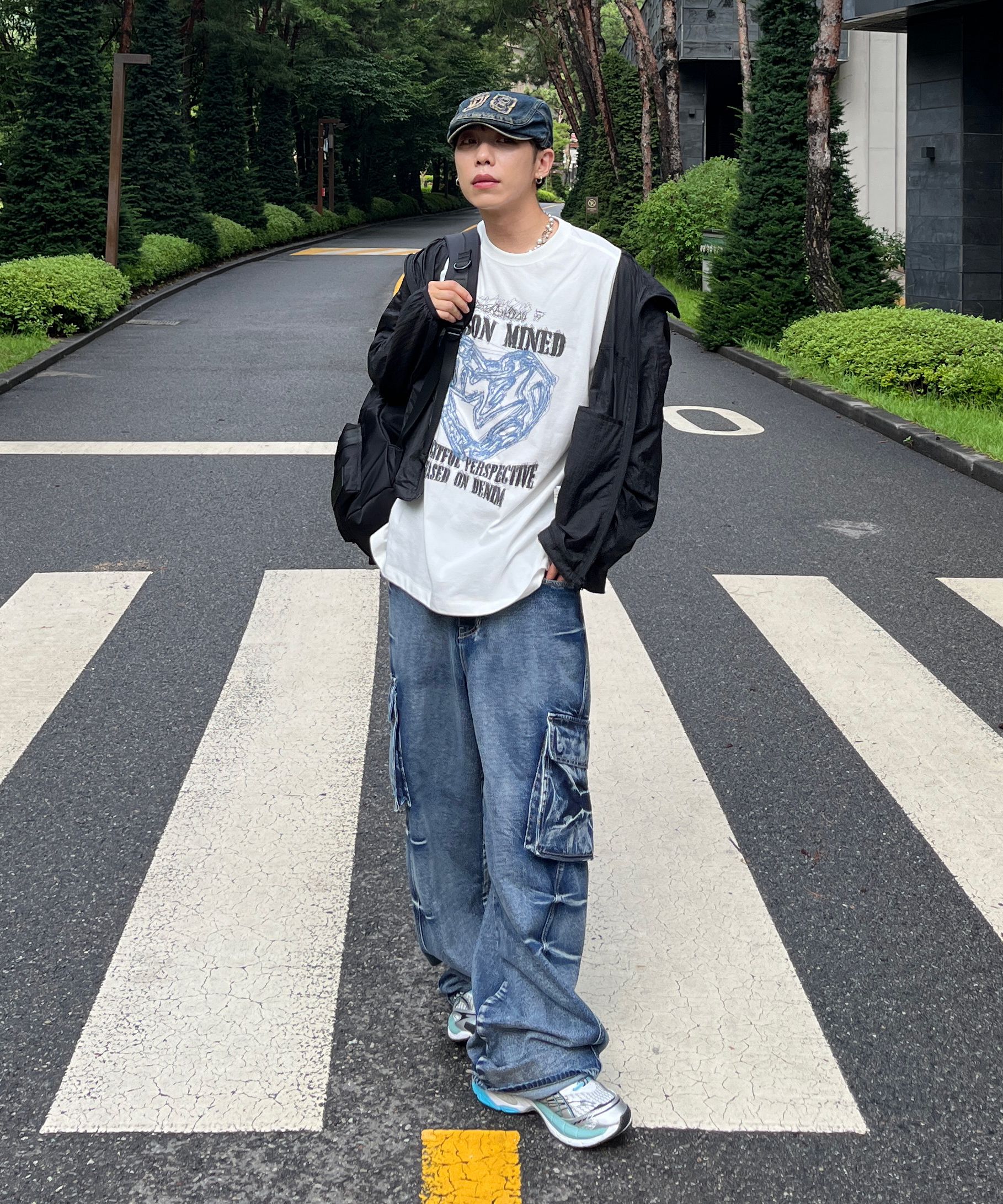 MUSINSA | MAISON MINED PINCH WIND CARGO DENIM PANTS BLACK