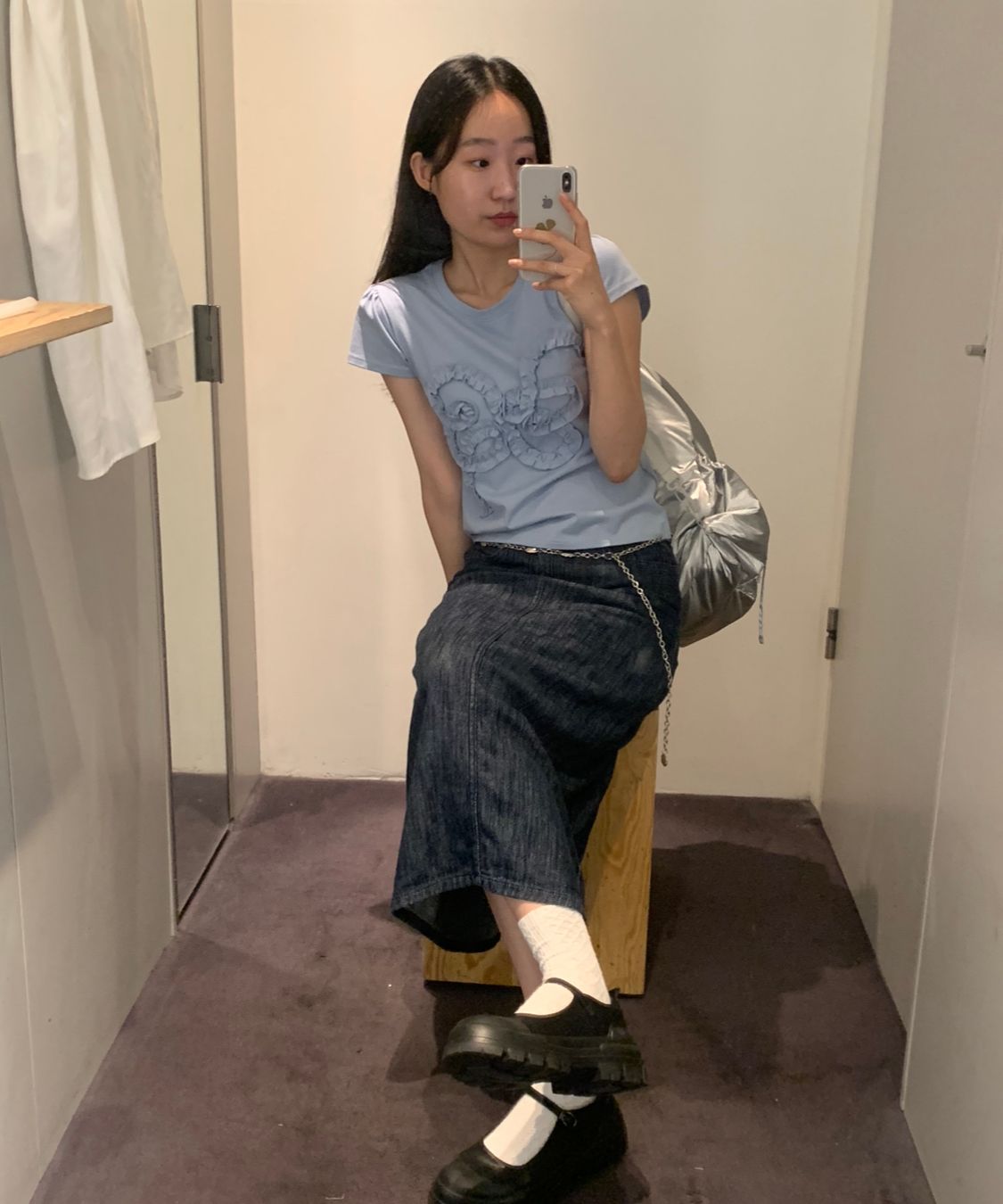 ★送料・関税込★sinoon★Butterfly Frill T-Shirts★ 韓国sinoon シヌーン】Butterfly Frill T-Shirts (sinoon/T