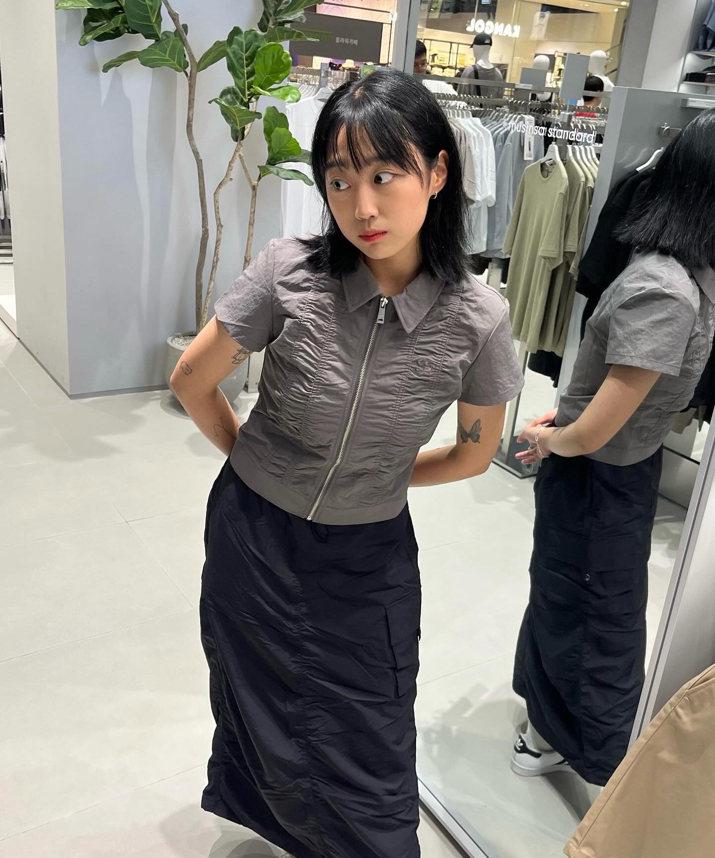 スカート musinsastandardwoman Women's Nylon Parachute Skirt Black MWD MUSINSA | MUSINSA STANDARD WOMAN Women's Nylon Parachute